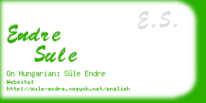 endre sule business card